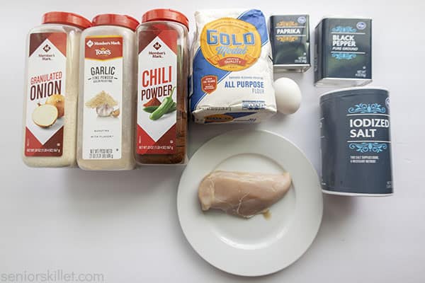 Ingredients for Chicken Fries