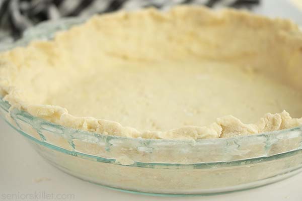 Crust pinched for pie