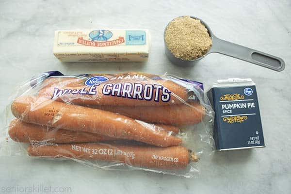 Ingredients for carrot recipe