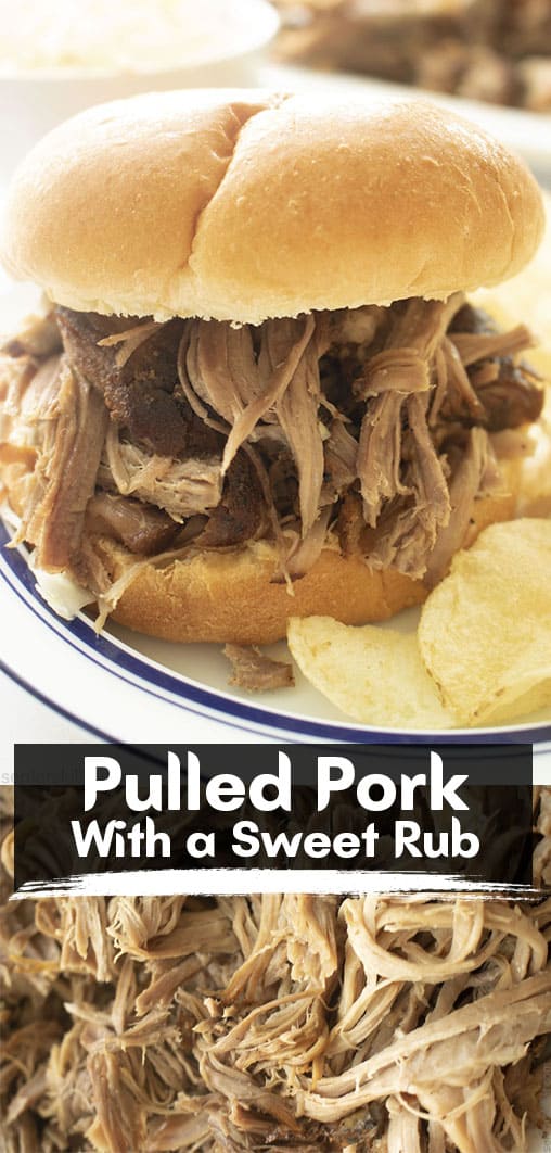 Long pin collage Pulled Pork with a Sweet Rub