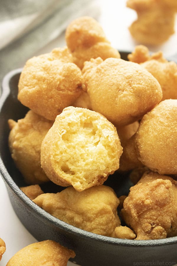 Bite from Hush Puppies made Southern Style like Long John Silver's