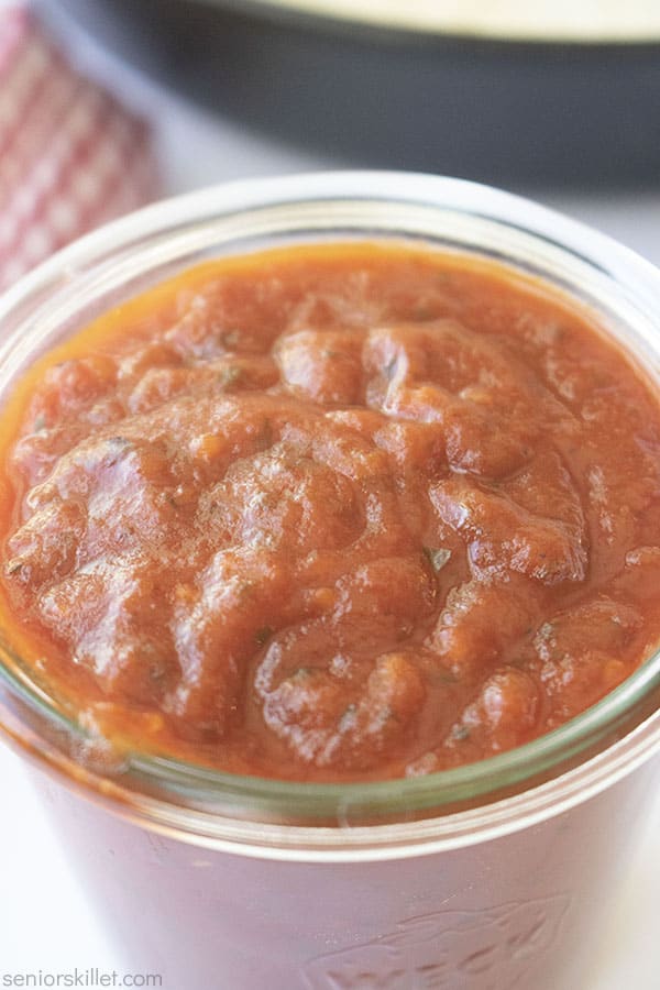 Homemade Pizza Sauce in a jar