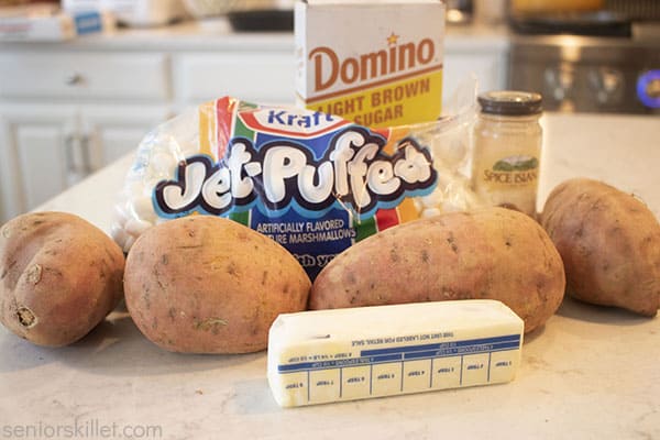 Ingredients for sweet potatoes
