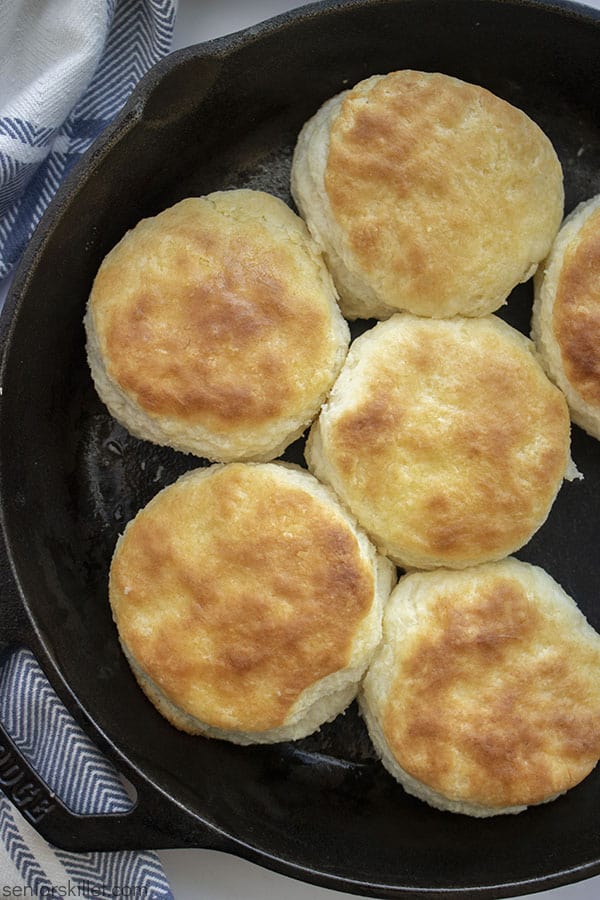 Homemade Butter Biscuits in a skillet