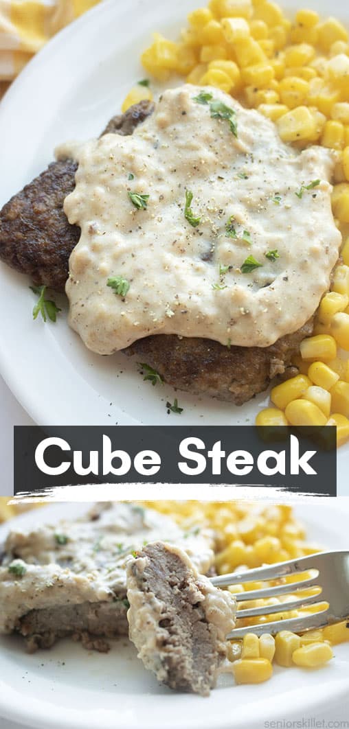 Long pin collage with text banner Cube Steak
