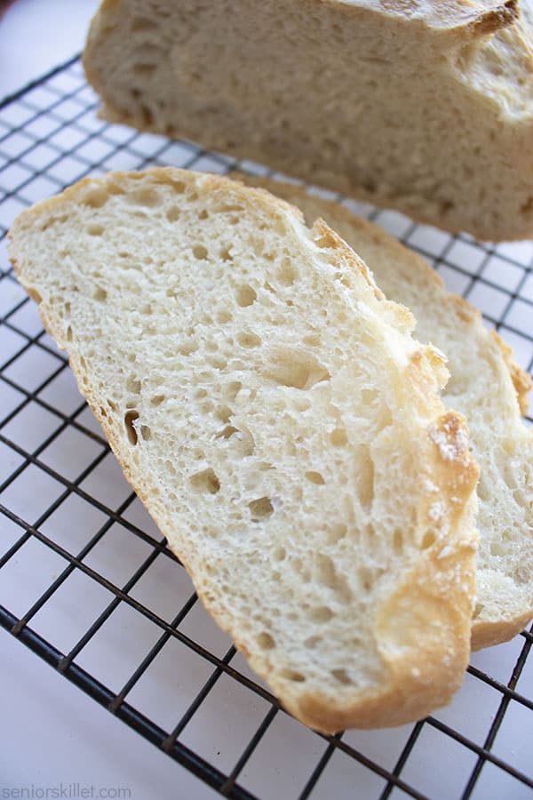 Sliced homemade bread