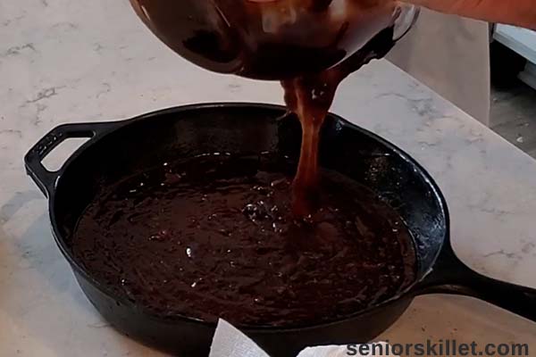 Brownie Batter added to pan